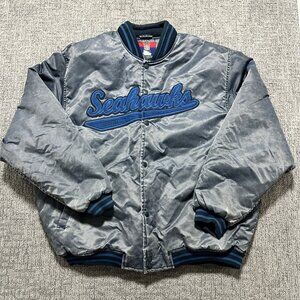 vintage men’s gridiron classic reebok seattle seahawks embroidery bomber jacket